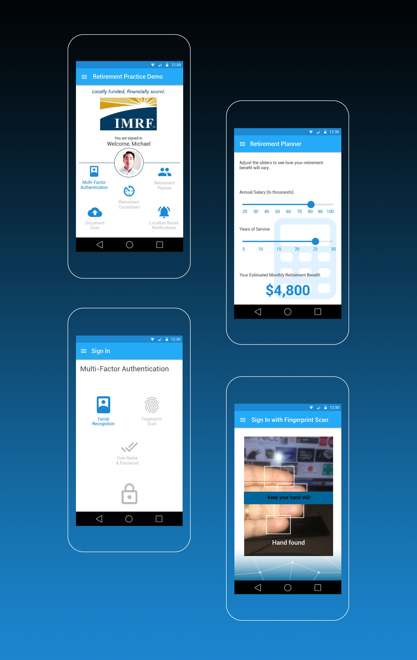 Illinois Municipal Retirement Fund - Native Mobile App Design for Android
