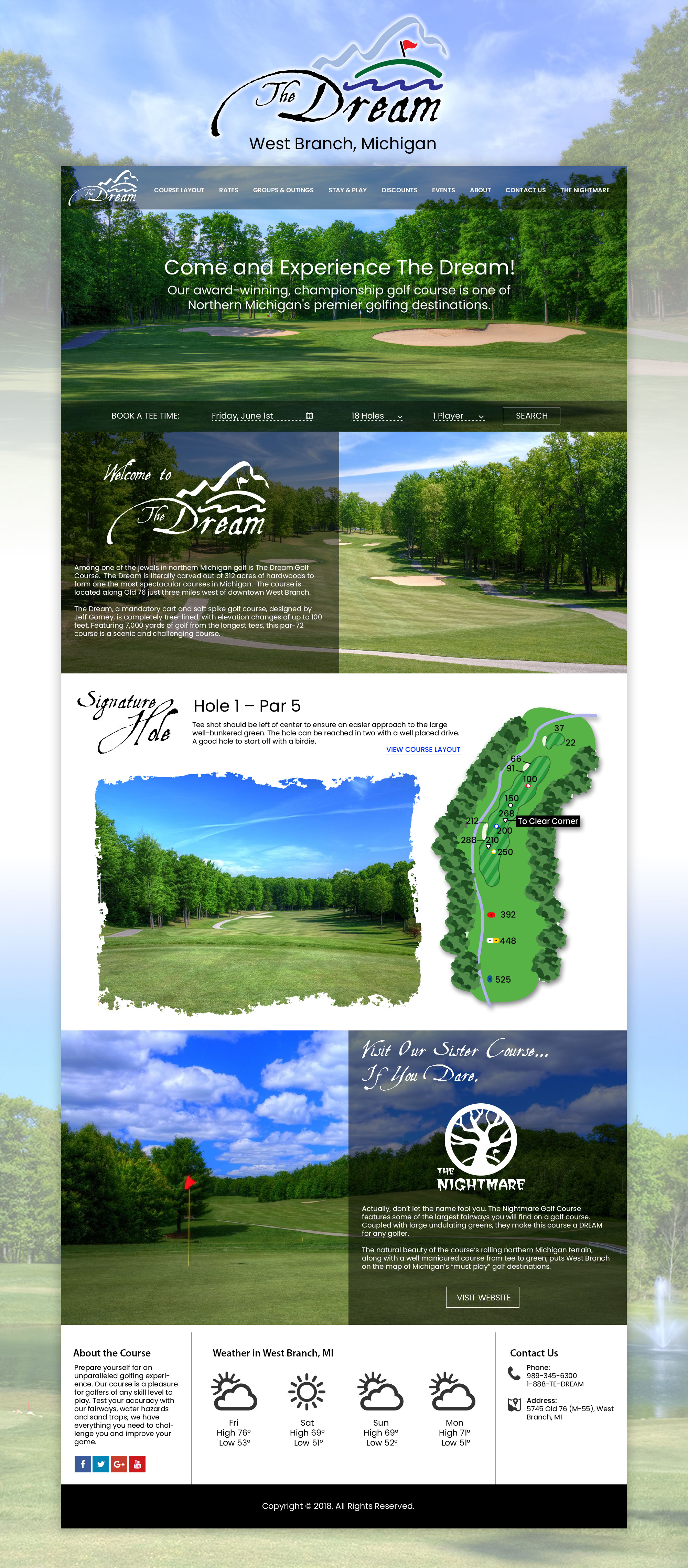 The Dream Golf Club - Responsive Web Design Proposal